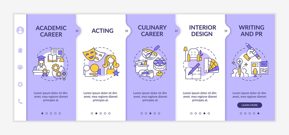Creative thinking onboarding vector template bundle