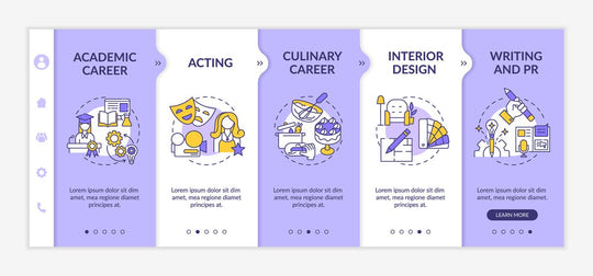 Creative thinking onboarding vector template bundle