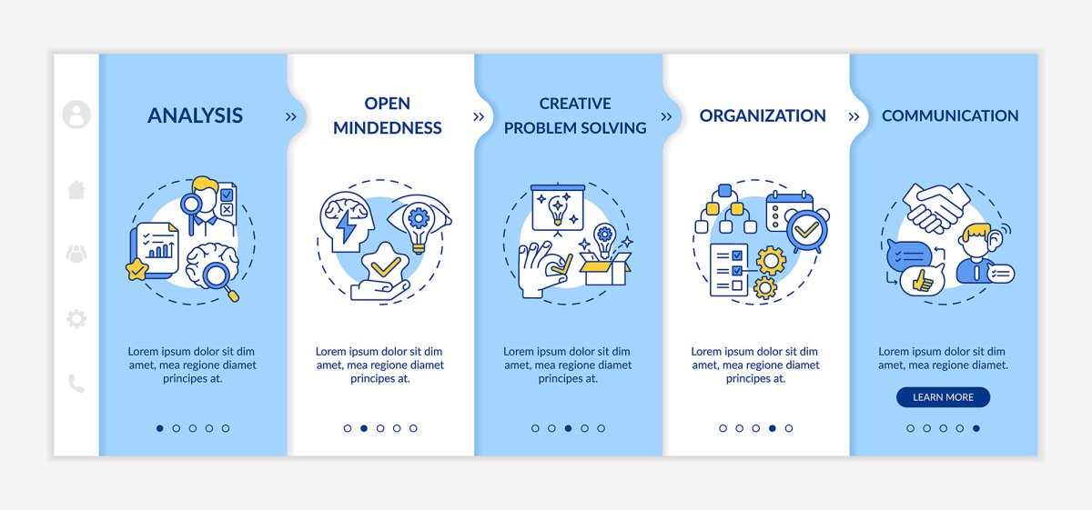 Creative thinking onboarding vector template bundle