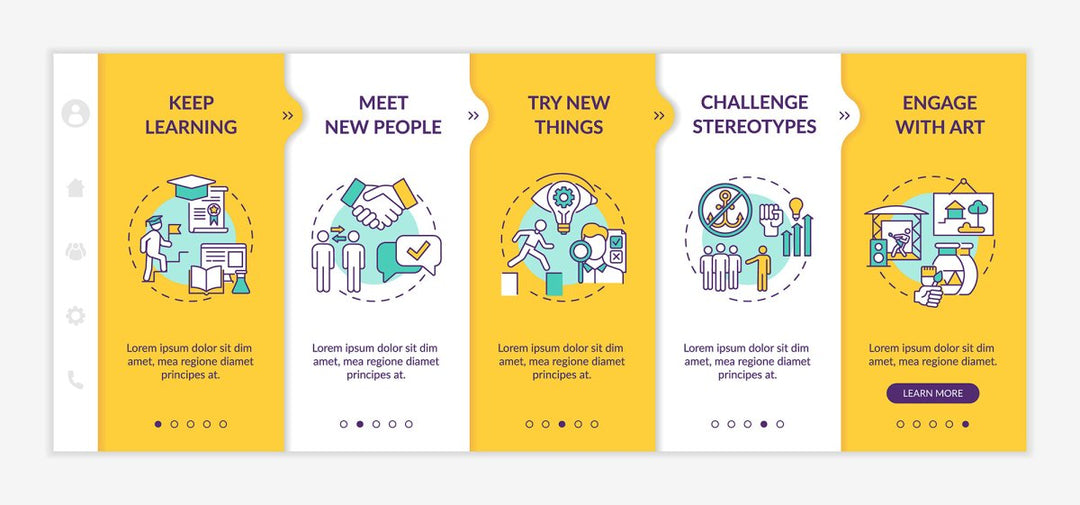 Creative thinking onboarding vector template bundle