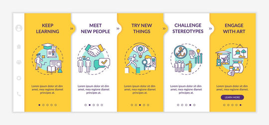 Creative thinking onboarding vector template bundle