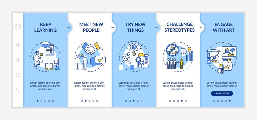 Creative thinking onboarding vector template bundle