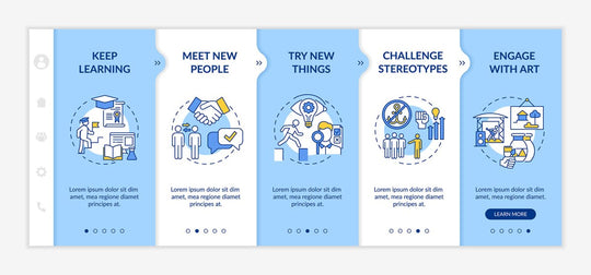 Creative thinking onboarding vector template bundle