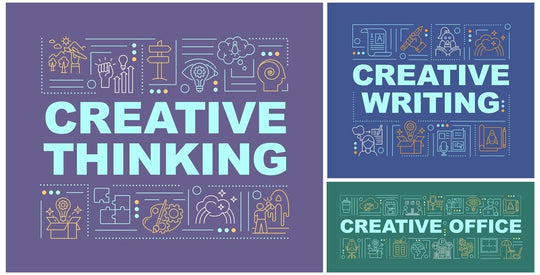Creative thinking word concepts banner bundle