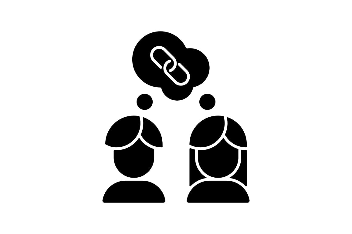 Critical thinking black glyph icons set on white space