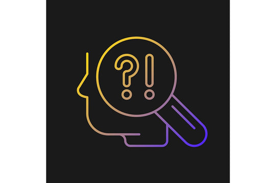 Critical thinking gradient icons set for dark and light mode