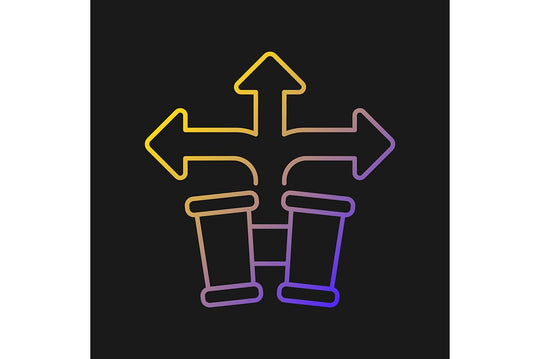 Critical thinking gradient icons set for dark and light mode