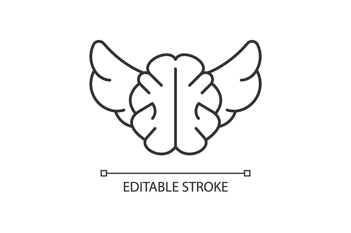 Critical thinking linear icons set for dark and light mode