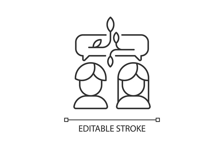 Critical thinking linear icons set for dark and light mode