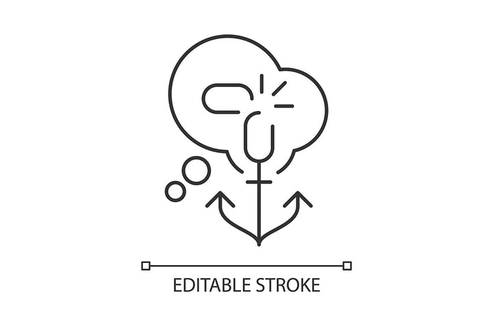 Critical thinking linear icons set for dark and light mode