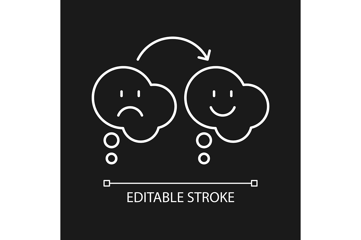 Critical thinking linear icons set for dark and light mode