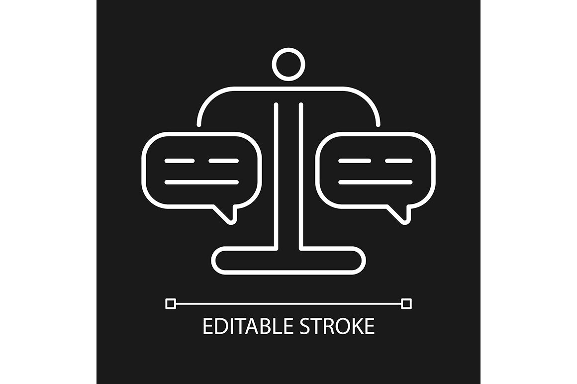 Critical thinking linear icons set for dark and light mode