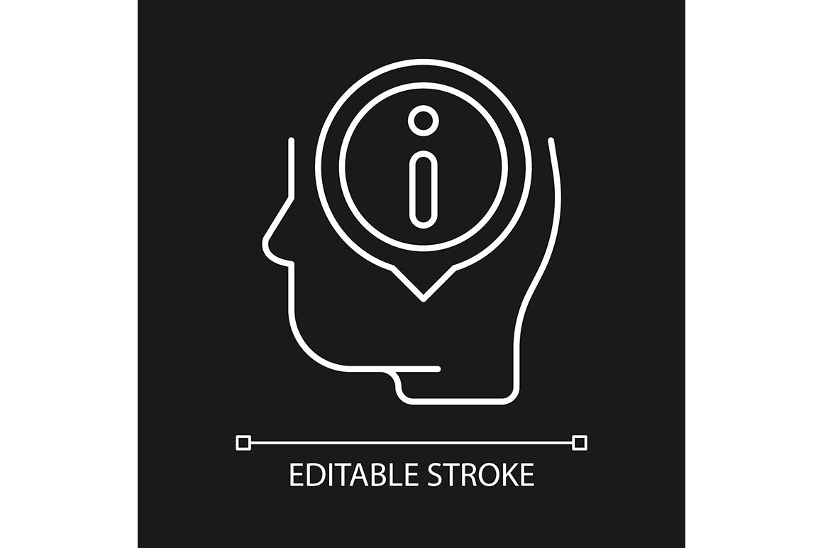 Critical thinking linear icons set for dark and light mode