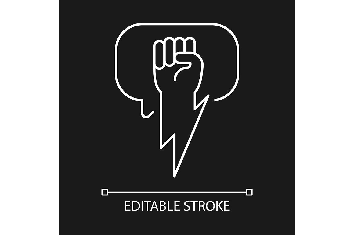 Critical thinking linear icons set for dark and light mode
