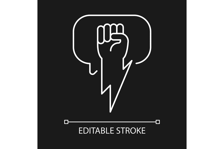 Critical thinking linear icons set for dark and light mode
