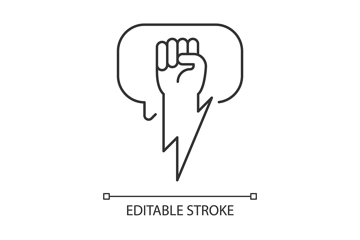 Critical thinking linear icons set for dark and light mode