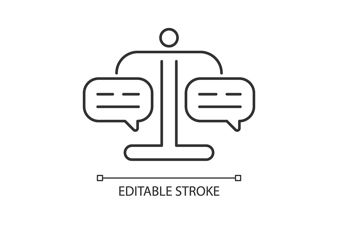 Critical thinking linear icons set for dark and light mode