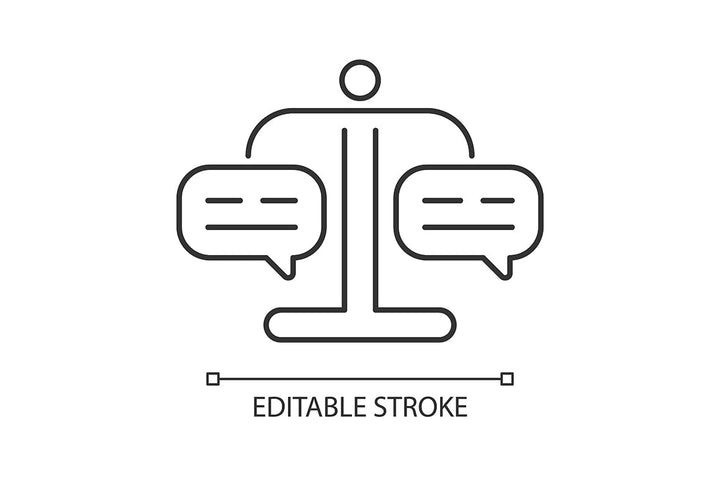 Critical thinking linear icons set for dark and light mode