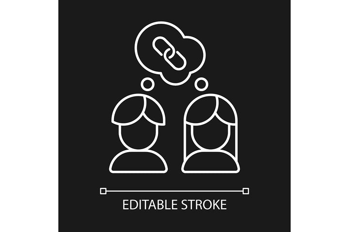 Critical thinking linear icons set for dark and light mode
