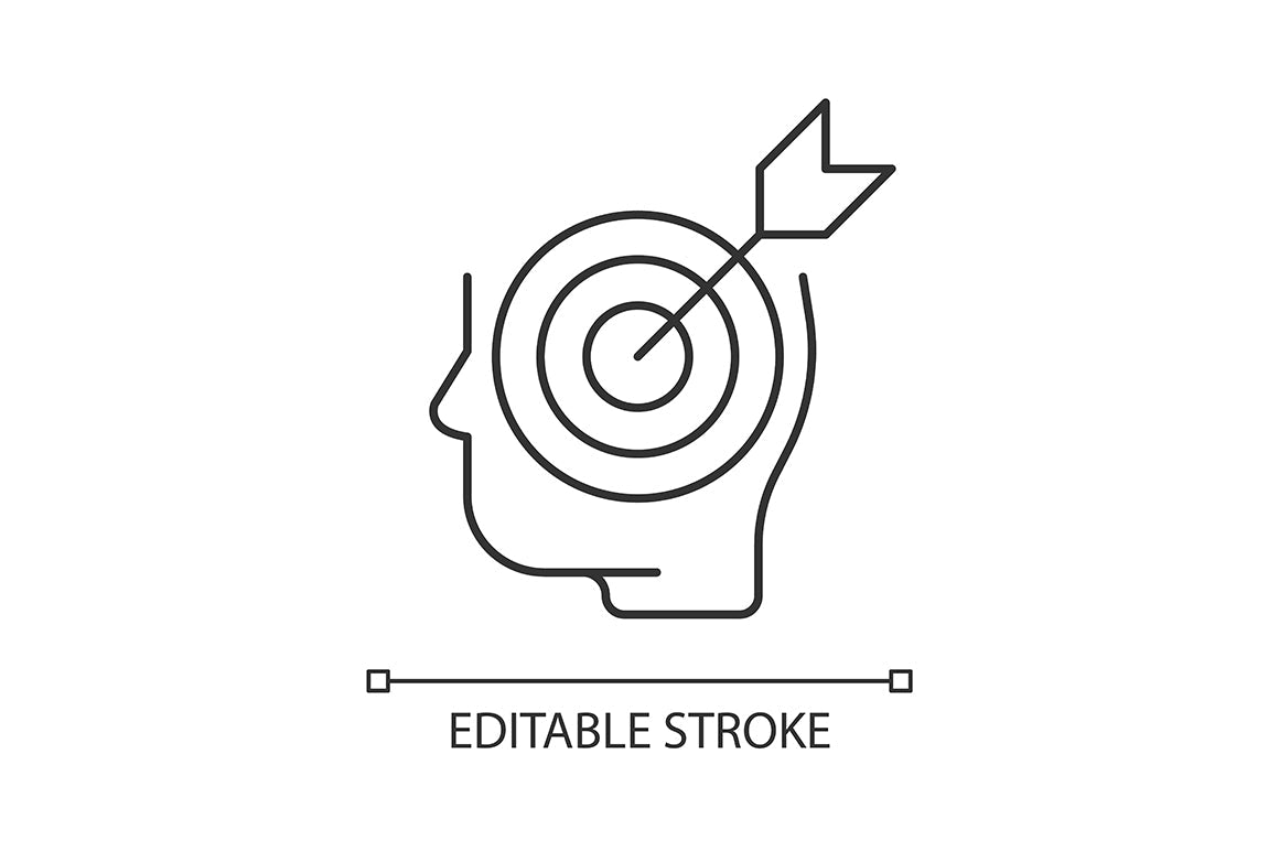 Critical thinking linear icons set for dark and light mode