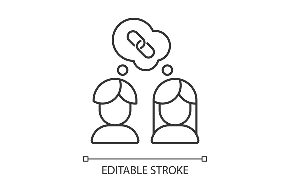 Critical thinking linear icons set for dark and light mode