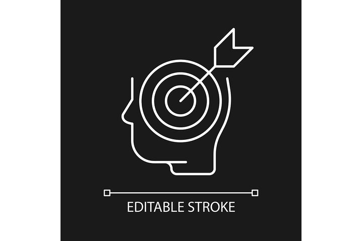 Critical thinking linear icons set for dark and light mode