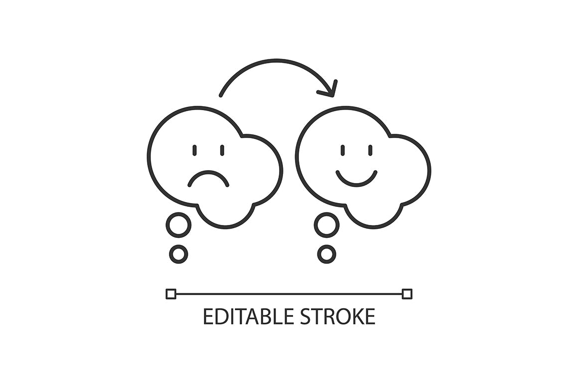 Critical thinking linear icons set for dark and light mode