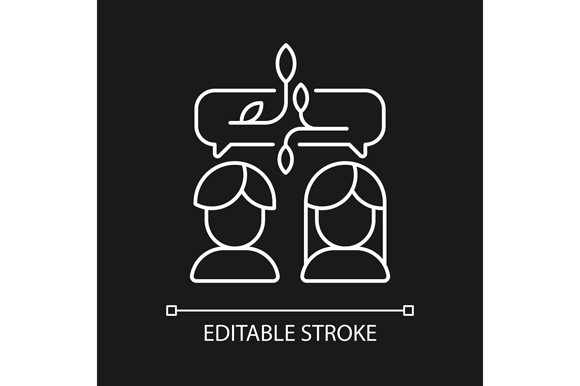 Critical thinking linear icons set for dark and light mode