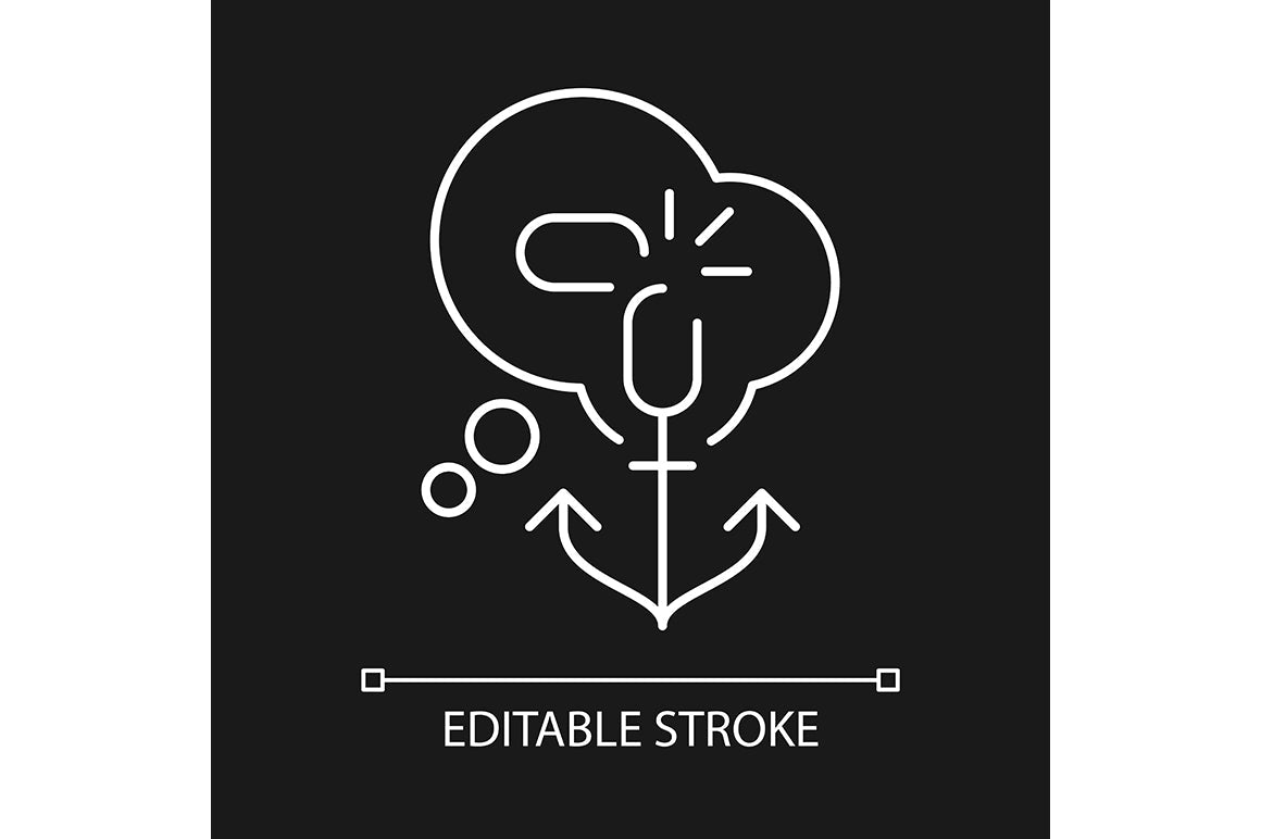 Critical thinking linear icons set for dark and light mode