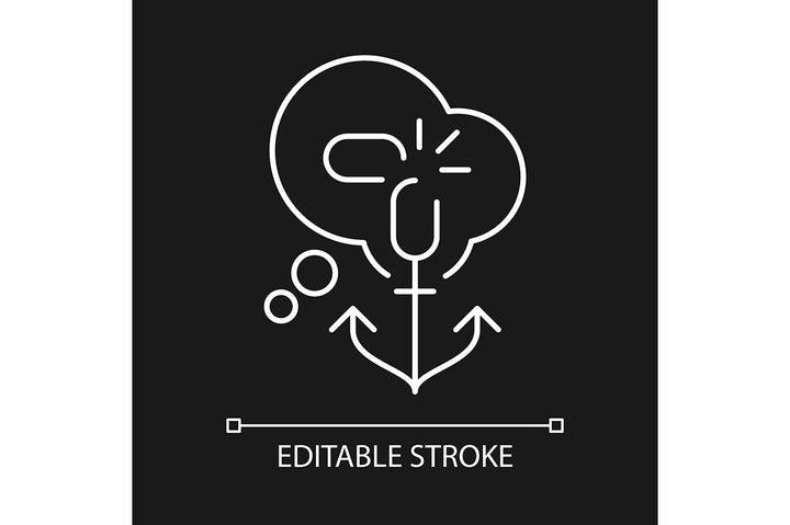 Critical thinking linear icons set for dark and light mode