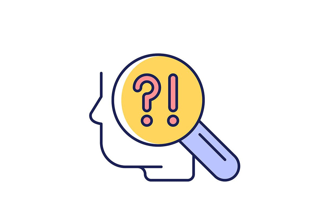 Critical thinking RGB color icons set