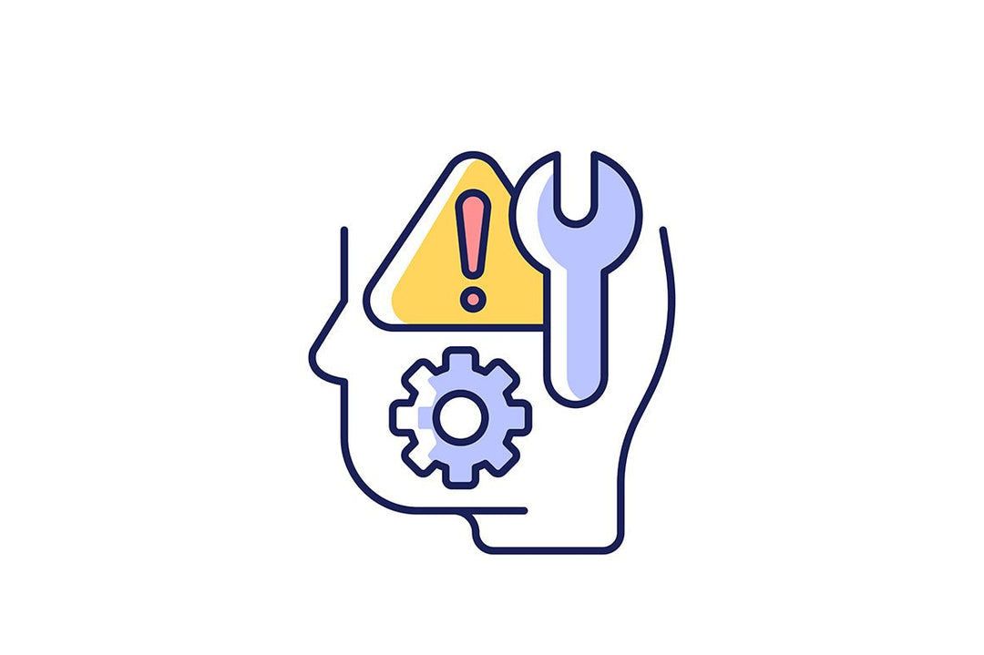 Critical thinking RGB color icons set