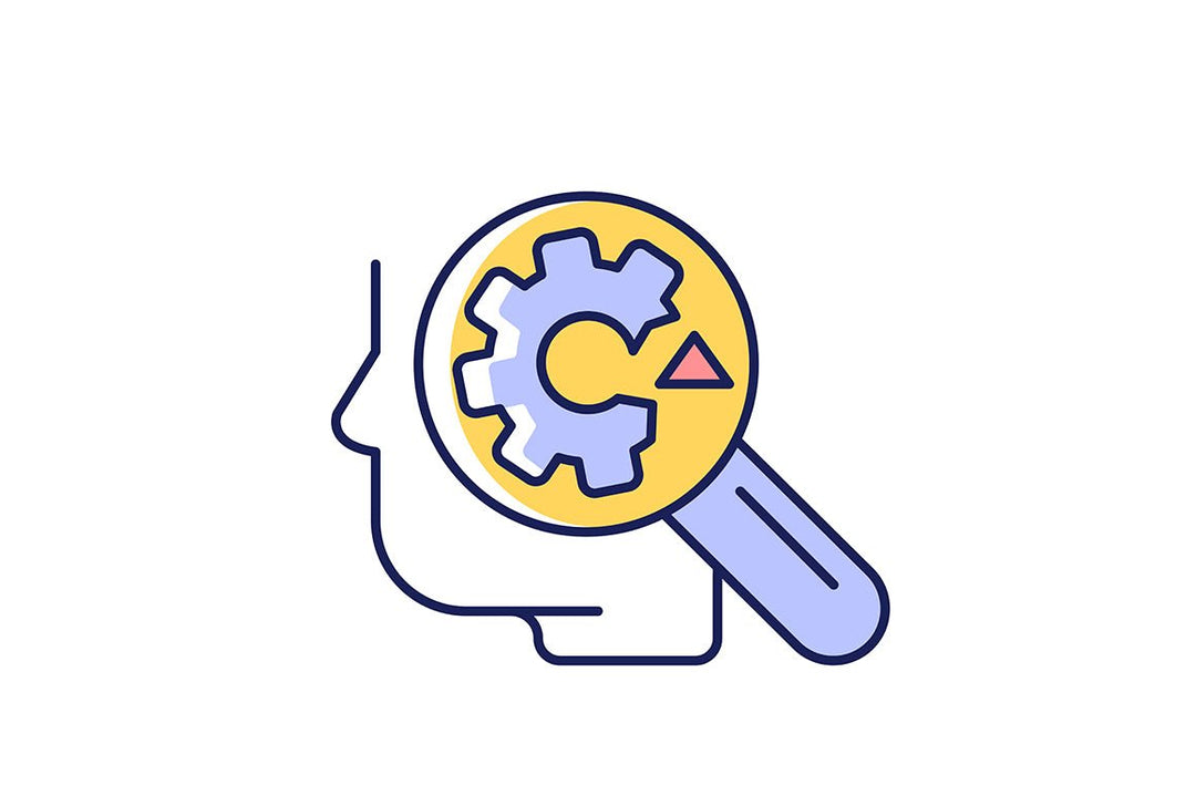 Critical thinking RGB color icons set