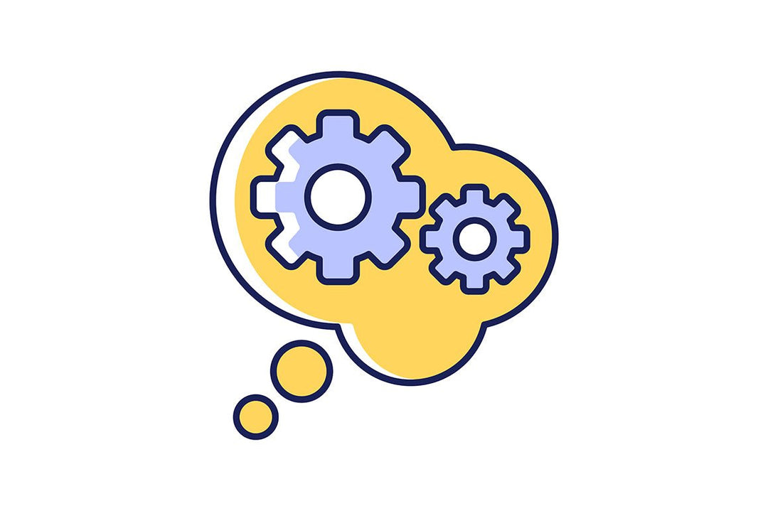 Critical thinking RGB color icons set
