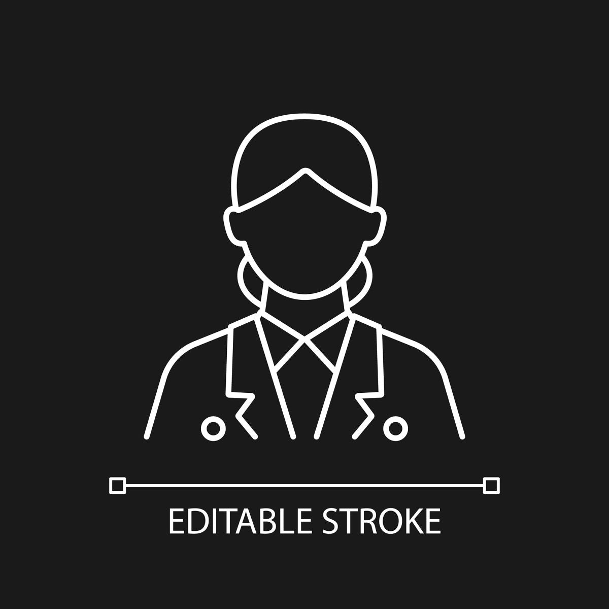 Cruise and hotel staff linear icons set for dark and light mode