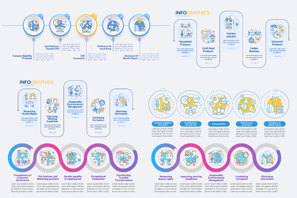 CSR Issues Infographic Templates Bundle