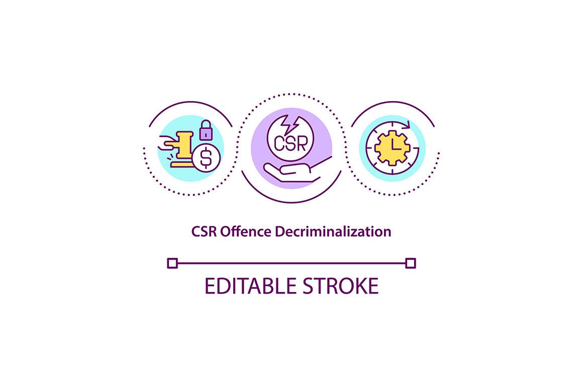 CSR Law Concept Icons Bundle