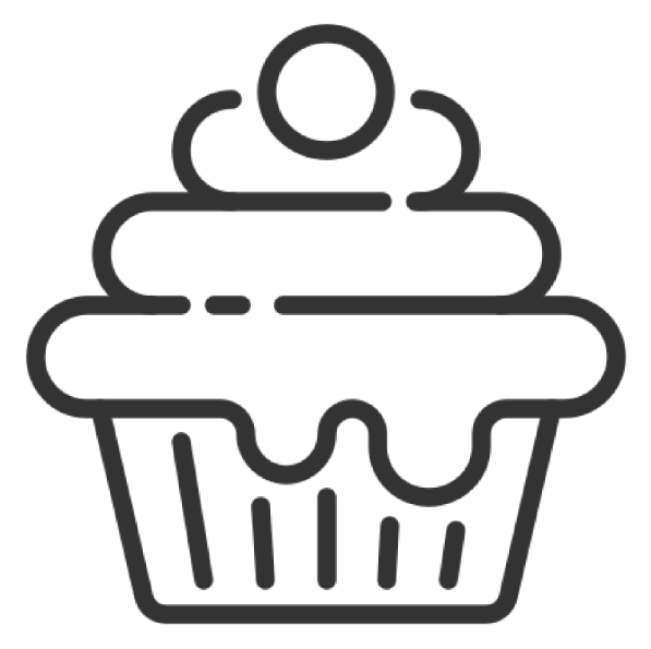 cupcake line vector icon