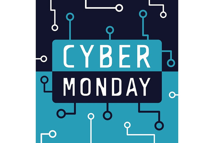 Cyber monday bold promotional poster set
