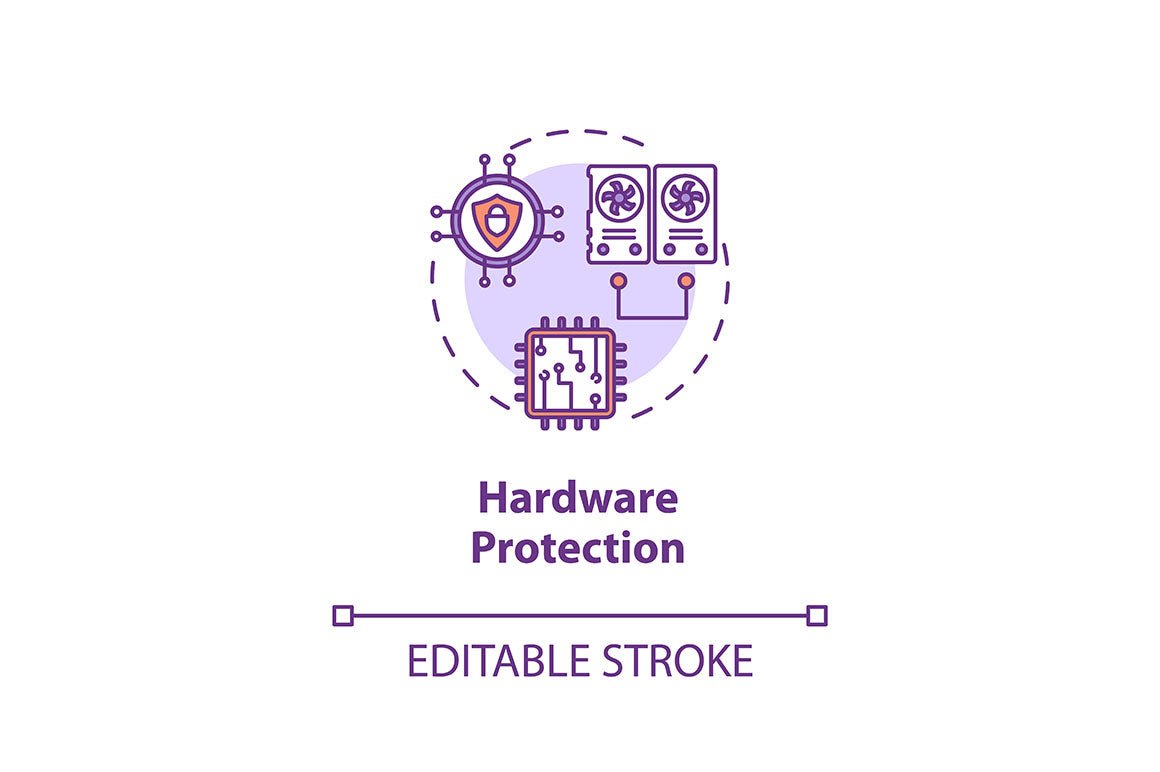 Cybersecurity concept icons bundle