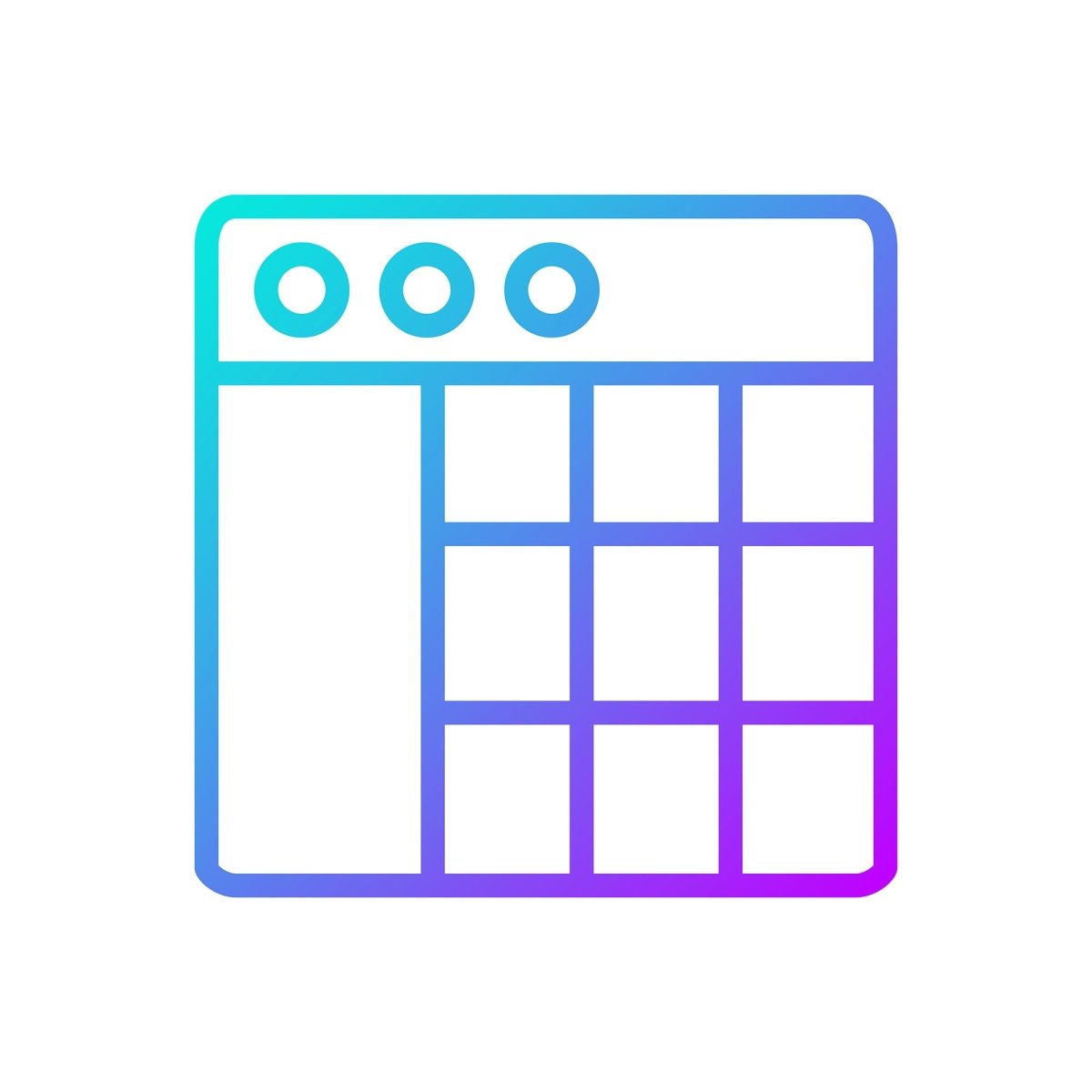 Data mining gradient linear vector icons set