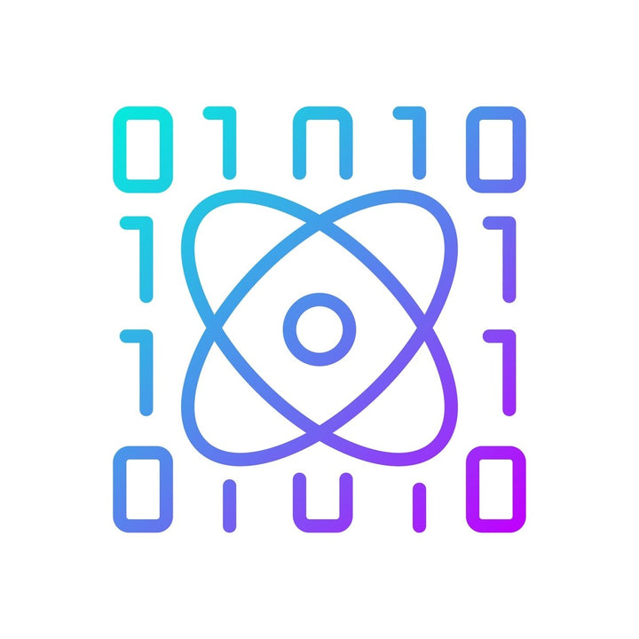 Data mining gradient linear vector icons set