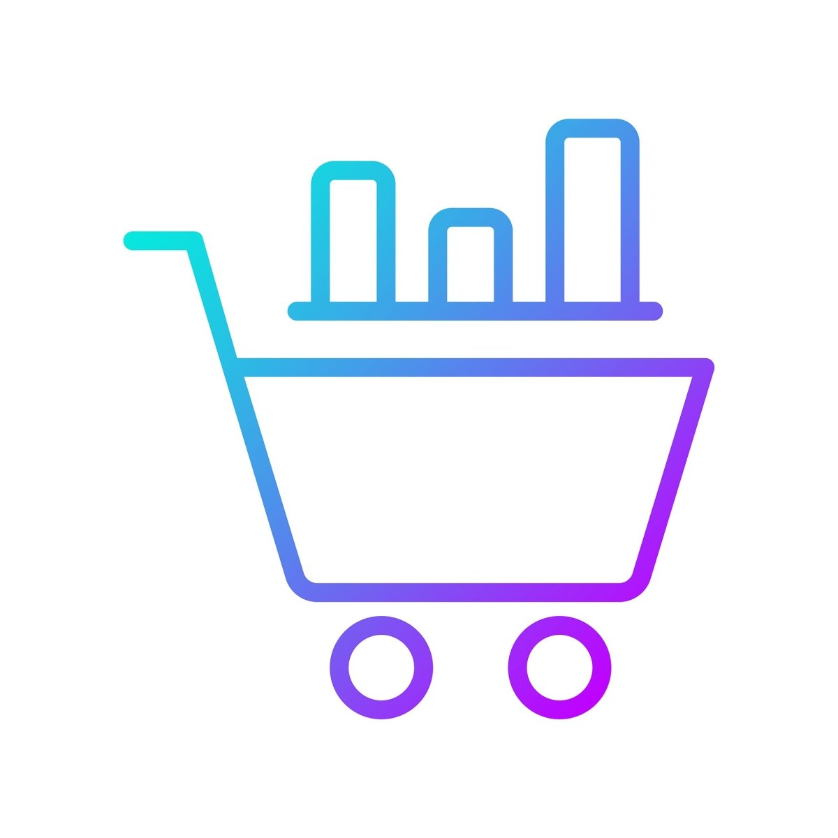 Data mining gradient linear vector icons set