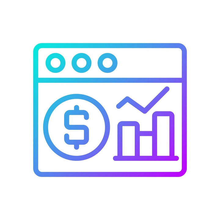 Data mining gradient linear vector icons set