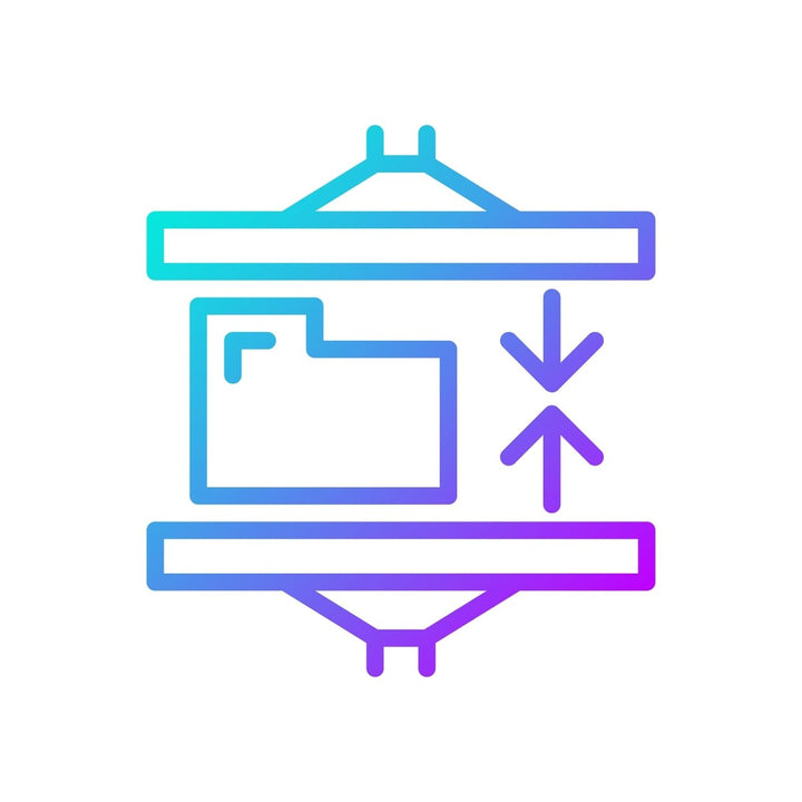 Data mining gradient linear vector icons set