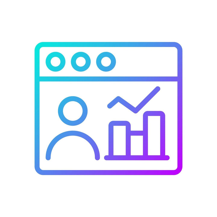 Data mining gradient linear vector icons set