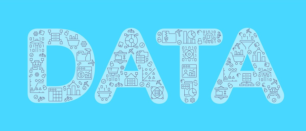 Data mining pixel perfect shaped concept filled with editable linear icons