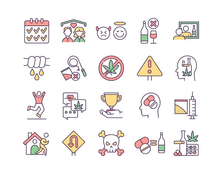 Day and night mode color icons bundle