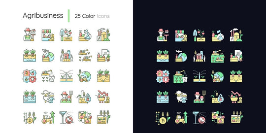 Day and night mode color icons bundle