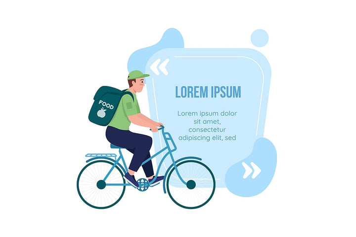 Delivery quotes box with flat character set